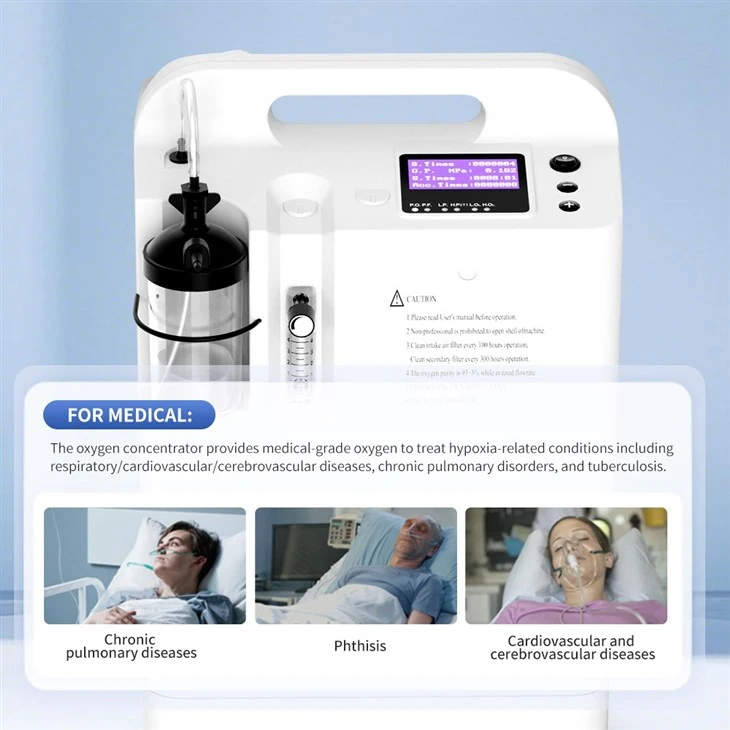 Portable 5L Oxygen Concentrator CE JAY-5BW Adjustable Medical Oxygen Concentrator